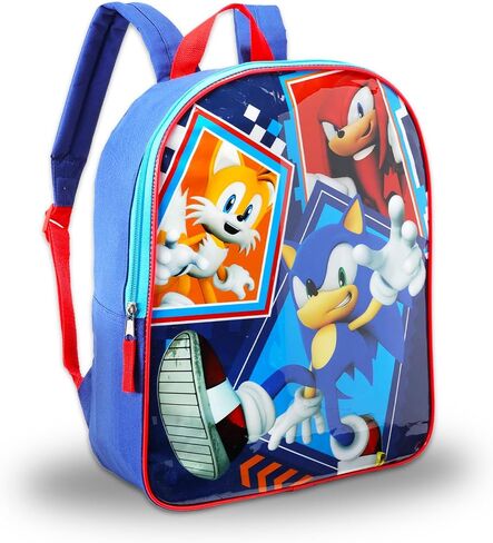 Sonic the Hedgehog Backpack Set - Bundle with 15" Backpack Featuring Tails, Knuckles Plus Stickers, Water Bottle, More | Sonic the Hedgehog School Bag for Boys in Saudi Arabia