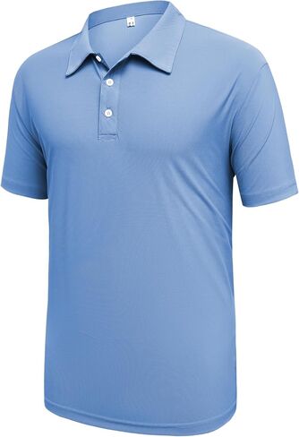 Men’s Polo Shirts Collar Short Sleeve Golf Shirt Quicky Dry Moisture Wicking Lightweight Polo T-Shirt in Saudi Arabia