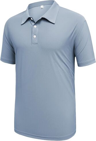 Men’s Polo Shirts Collar Short Sleeve Golf Shirt Quicky Dry Moisture Wicking Lightweight Polo T-Shirt in Saudi Arabia