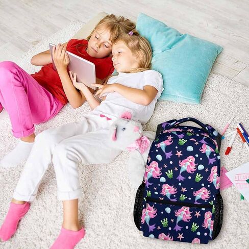 Mermaid Tail Backpack, Cute Kids Backpack, Schoolbag for Girls 6-8, 17 Inch Girls Student Bookbag for Travel Picnic School Preschool Elementary Kindergarten in Kuwait