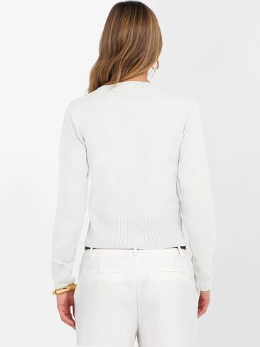 ANRABESS Women’s Long Sleeve Sweaters Cropped Crew Neck Business Casual Light Weight Sweater Tops Fall Fashion Clothes 2025 in Saudi Arabia