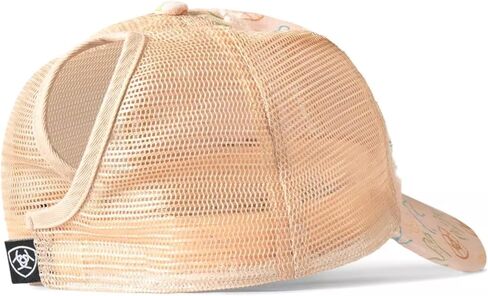 ARIAT Women's Horseshoe and Cactus Pattern Ponytail Cap with Large Patch (Pink) in Saudi Arabia