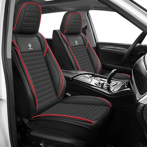 Seat Covers Fit for Mini Roadster 2013-2015, Breathable and Comfortable Leather Car Seat Cover, Standard Waterproof Cushion Cover Auto Interior Accessories (Black Red) in Saudi Arabia