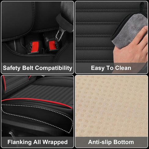 Seat Covers Fit for Mini Roadster 2013-2015, Breathable and Comfortable Leather Car Seat Cover, Standard Waterproof Cushion Cover Auto Interior Accessories (Black Red) in Saudi Arabia