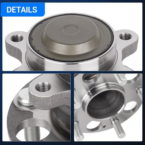 Autoround 512450 Rear Wheel Bearing and Hub Assembly Compatible with Honda Civic 2013 2014 EX EX-L Si, Honda Civic 2015 DX EX EX-L SE Si, 5 Lugs w/ABS, Set of 2 in Saudi Arabia