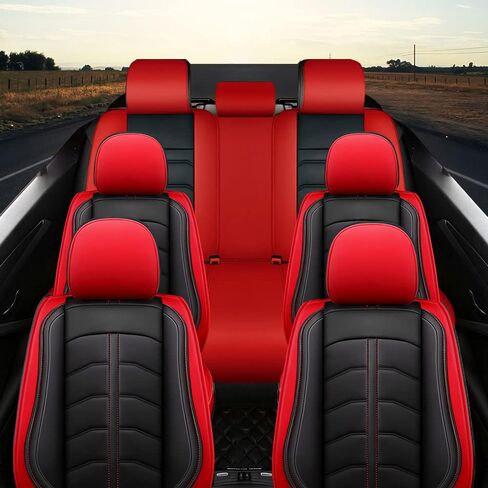 غطاء مقعد السيارة 7 مقاعد لـ Dodge Durango 2004-2025 ، غطاء مقعد مقاوم للارتداء مقاوم للارتداء ، وملحقات داخلية للجلد غير القابل للتنفس. (7 قياسي ، أسود) in Kuwait
