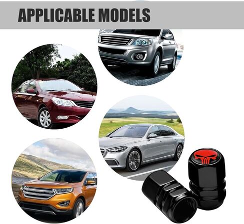 4 PCS Skull Tyre Valve Cap ، سداسي سداسي سداسي مضاد للسرقة. in Saudi Arabia
