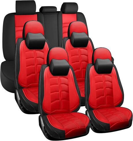 غطاء مقعد السيارة 7 مقاعد لـ Dodge Durango 2004-2025 ، غطاء مقعد مقاوم للارتداء مقاوم للارتداء ، وملحقات داخلية للجلد غير القابل للتنفس. (7 قياسي ، أسود) in Kuwait