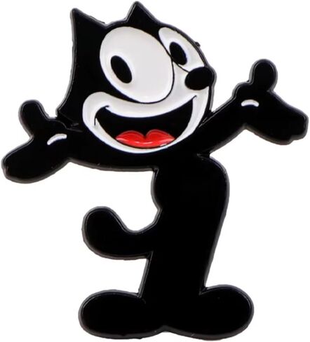 Felix the Cat Classic Black White Cartoon 1.3 "شارة دبوس المينا in Saudi Arabia