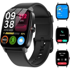 ساعة ذكية للرجال نساء مع بلوتوث اتصل باللون الأرجواني in Kuwait