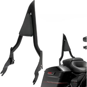HECASA Detachable Backrest Sissy Bar Compatible with 2009-2024 Harley Touring Models Street Road Electra Glide Road King CVO Ultra Limited Low Back Rest Luggage Rack (22 Inches Black) in Kuwait