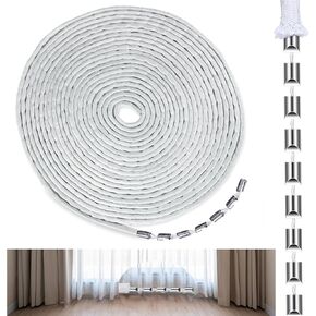 Curtain Weighted Tape,Drapery Weight Rope Leaded Weighted Drapery Tape Weighted Lead Rope Increase Drapery Weights for Outdoor Indoor Curtain DIY Length Curtain Accessories (10 Yard) in Saudi Arabia