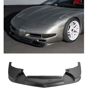 Replacement For 1997-2004 Chevrolet Corvette C5 ALL Models | ZR1 Extended Style ABS Plastic - Hydro-Dipped Carbon Fiber Front Bumper Lower Lip Splitter in Saudi Arabia