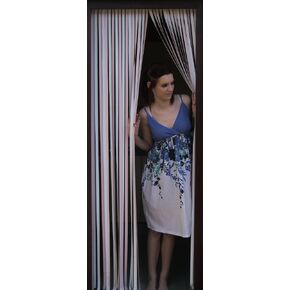 Holland Plastics Original Brand Slat Type Door Curtain Bug Fly Strip Blind Lime Green & White in Saudi Arabia