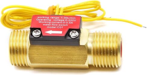 1PCS 4 Points Copper Water Flow Switch C01 Magnetic Switch Proximity Switch Tube Flow Switch G1/2 Outer Teeth in Saudi Arabia