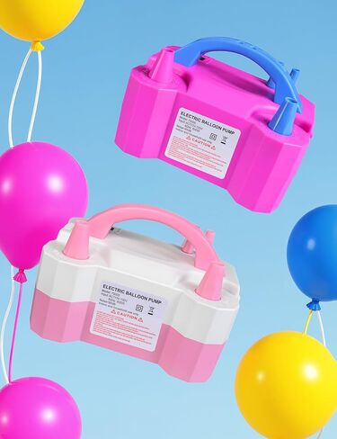 مضخة البالون الكهربائية ، محمولة مزدوجة فوهة مُضلِّن 600 واط عالي الطاقة 110 فولت تضخم الحفلات السريعة ، وتوفير الوقت مع إكسسوارات وفيرة-مضخة هواء البالونات لإعداد عطلات الزفاف عيد ميلاد in Kuwait