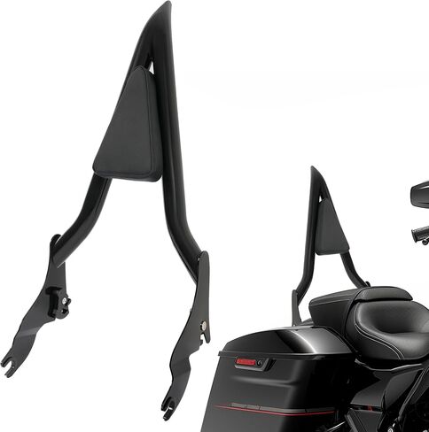 HECASA Detachable Backrest Sissy Bar Compatible with 2009-2024 Harley Touring Models Street Road Electra Glide Road King CVO Ultra Limited Low Back Rest Luggage Rack (22 Inches Black) in Saudi Arabia