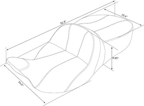Gel Drive Sofa Seat For Harley Fit For Harley, SLMOTO Rider Passenger Hammock Motorcycle Seat Cushion Fit for Touring Road King Street Glide Road Glide Electra Glide 2009-2024 Black Blue in Kuwait