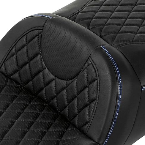 Gel Drive Sofa Seat For Harley Fit For Harley, SLMOTO Rider Passenger Hammock Motorcycle Seat Cushion Fit for Touring Road King Street Glide Road Glide Electra Glide 2009-2024 Black Blue in Kuwait