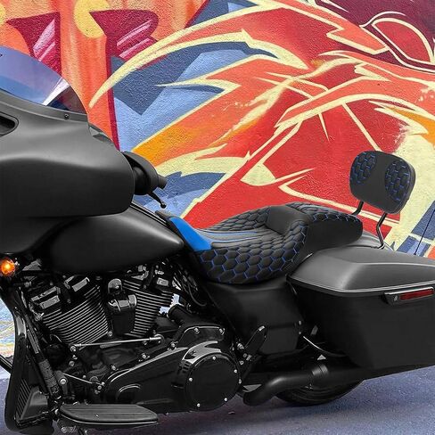 C.C. RIDER Motorcycle Seat Driver Passenger Touring Seat with Backrests for Harley Davison Electra Glide Classic Street Glide Road Glide 2009-2023 in Saudi Arabia