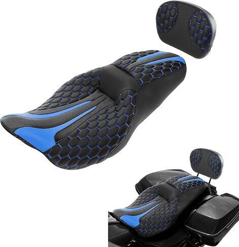 C.C. RIDER Motorcycle Seat Driver Passenger Touring Seat with Backrests for Harley Davison Electra Glide Classic Street Glide Road Glide 2009-2023 in Saudi Arabia