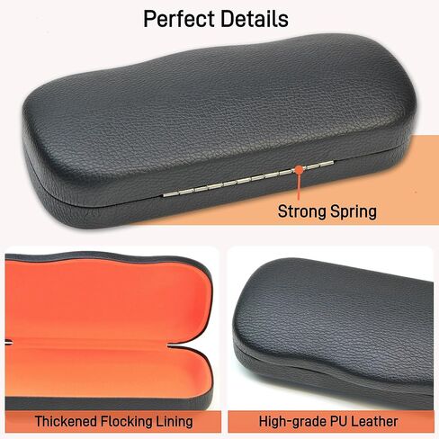 Glasses Case,2PCS Glasses Case Hard Shell,Hard Case for Glasses with Sparkling Star Vein,Eyeglass Case,Hard Sunglasses Case Women Ladies Girls Travel Study Work in Kuwait