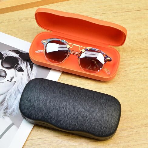 Glasses Case,2PCS Glasses Case Hard Shell,Hard Case for Glasses with Sparkling Star Vein,Eyeglass Case,Hard Sunglasses Case Women Ladies Girls Travel Study Work in Kuwait