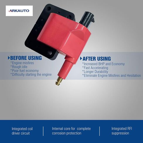 Performance Ignition Coil Pack Set Of 1 Compatible With Dodge Ram 1500-3500 B150-B3500 Jeep TJ Dakota Ramcharger Grand Cherokee Comanche Wrangler 2.2 2.5 3.9 4.0 L4 5.2 L6 V8 For UF97 4751253 in Saudi Arabia