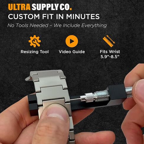 سوار Ultra 2 من التيتانيوم مع مشبك مغناطيسي وDLC (الكربون مثل الماس) متوافق مع Apple Watch Ultra 2 وUltra 1 سوار تيتانيوم مقاس 49 ملم (أسود) in Kuwait