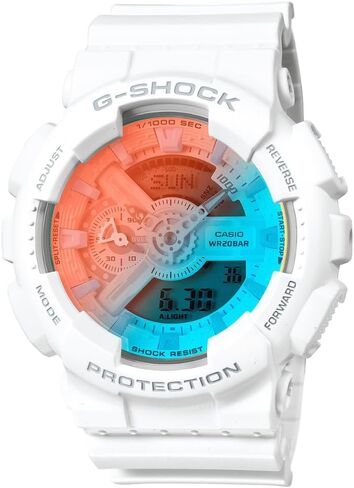 G-Shock GA110TL-7A | ساعة بيضاء على غرار الصيف | 200m WR | صدمة ومقاومة مغناطيسية | مصباح LED | وقت العالم | 1/1000 ثانية ساعة توقيت in Saudi Arabia