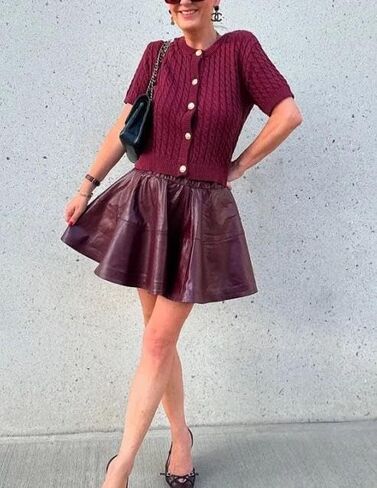 Women Cable Knit Short Sleeved Sweater Cardigan Casual Button Up Soft Solid Sweater Shirt in Kuwait