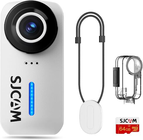 SJCAM C110+ 4K Mini Body Camera with 6-Axis Gyro Stabilizer,170° Wide Angle Magnetic POV Wearable Action Cam, 30M Waterproof, 64GB Card, Hands-Free Recording for Helmet, Motorcycle & Vlogging in Saudi Arabia
