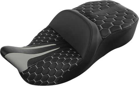 Gel Drive Sofa Seat For Harley Fit For Harley, SLMOTO Rider Passenger Hammock Motorcycle Seat Cushion Fit for Touring Road King Street Glide Road Glide Electra Glide 2009-2024 Black Blue in Kuwait