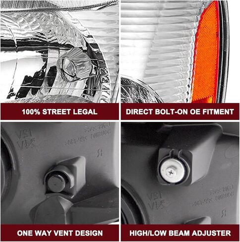 مجموعة المصباح الأمامي JSBoyat ملاءمة لبرنامج تشغيل Chevy Equinox وجانب الركاب ، Hourme Housing مع Amber Reflector in Kuwait