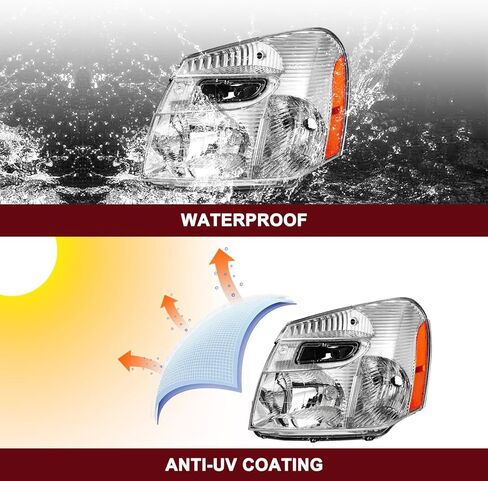 مجموعة المصباح الأمامي JSBoyat ملاءمة لبرنامج تشغيل Chevy Equinox وجانب الركاب ، Hourme Housing مع Amber Reflector in Kuwait