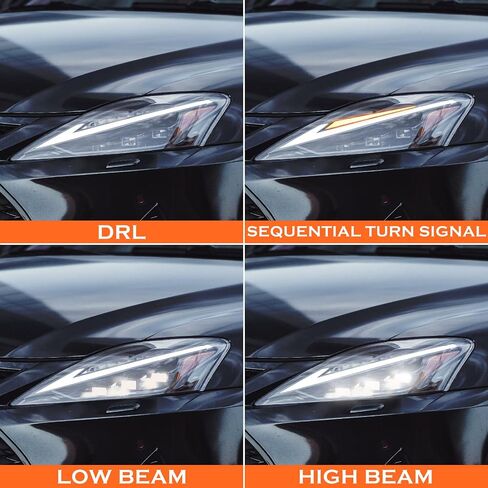 Fione: بالنسبة إلى Lexus IS250 المصابيح الأمامية Assembly 2006-2012 IS250/IS250C IS350/IS350C IS220D ، 2008-2014 ISF عرض ISF مع Amber LED DRL START UP RISETANGER RASENGER و READ SIDE in Saudi Arabia