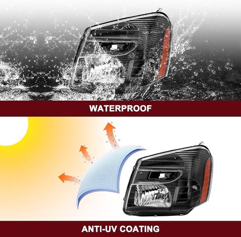 مجموعة المصباح الأمامي JSBoyat ملاءمة لبرنامج تشغيل Chevy Equinox وجانب الركاب ، Hourme Housing مع Amber Reflector in Kuwait