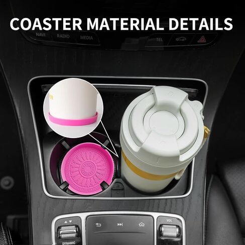 4 PCS Car Cup Holder Coasters, CPProDilig Black Cup Holder Sets, Car Accessories Interior Silicone Universal Cup Holders for Women and Men (Black) in Saudi Arabia