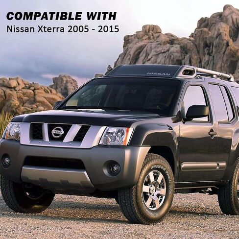 مساكن أسود واضحة لعام 2005 2007 2007 2008 2009 2008 2010 2012 2013 2014 2015 Nissan Xterra Headlips Assembly Assectize Assectible مع 05-15 Xterra Head Lights Replacement L+ R in Kuwait