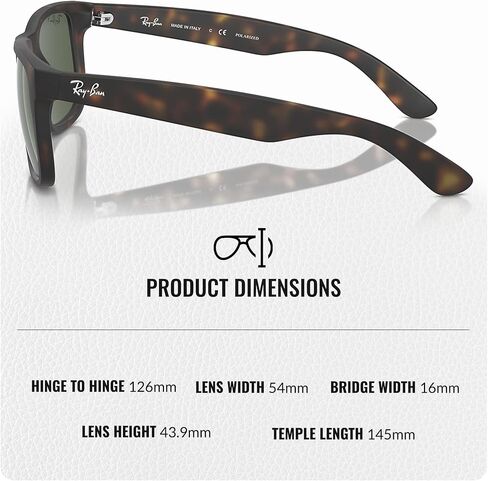 Ray-Ban RB4165 Justin Classic Polarized Square Square Shuslasse مع حزمة مجموعة النظارات الرسمية in Saudi Arabia