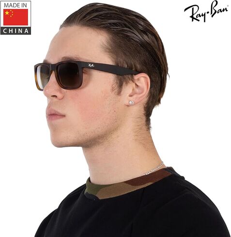 Ray-Ban RB4165 Justin Classic Polarized Square Square Shuslasse مع حزمة مجموعة النظارات الرسمية in Saudi Arabia