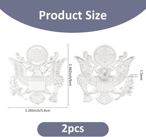 SUPERFINDINGS 2Pcs US Army Eagle Pin Gold Military Army Lapel Pin Alloy Brooch Hat Pins US Veteran Lapel Pins Armys Decal in Saudi Arabia