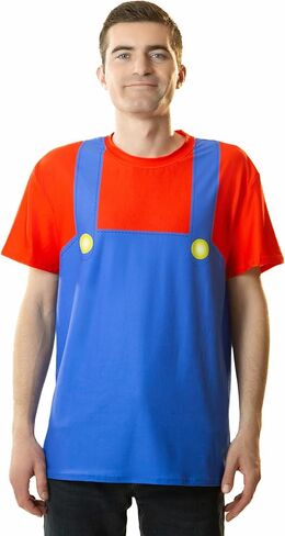 Colored Overalls Shirt for Mens - Men Women Teens Tshirt Onesie Cosplay Halloween Christmas Costumes in Saudi Arabia