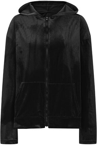 Hoodie Hoodie للسيدات zip up sweatshirt up long sweeve sweatshirt with hood disual velor extwear with wickets in Saudi Arabia