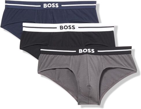 BOSS Men's 3-Pack Bold Logo Hipster Briefs in Saudi Arabia