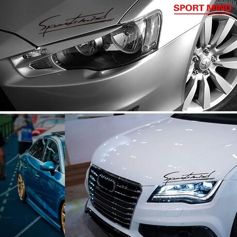 Sport Mind Stickers for Cars Light Eyebrow Sticker Body Exterior Decoration Hood Light Eyebrow Sticker Reflective Garland Car Personality Cover Modification in Saudi Arabia