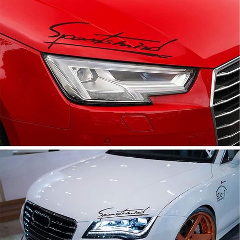 Sport Mind Stickers for Cars Light Eyebrow Sticker Body Exterior Decoration Hood Light Eyebrow Sticker Reflective Garland Car Personality Cover Modification in Saudi Arabia