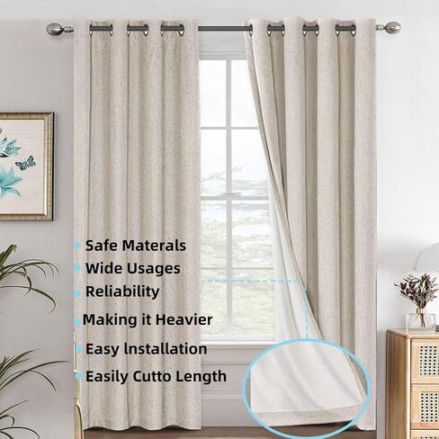 Curtain Weighted Tape,Drapery Weight Rope Leaded Weighted Drapery Tape Weighted Lead Rope Increase Drapery Weights for Outdoor Indoor Curtain DIY Length Curtain Accessories (10 Yard) in Saudi Arabia