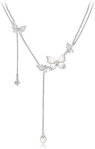 Fashion necklace, exquisite butterfly clavicle chain, temperament fringe butterfly necklace, butterfly pendant in Kuwait