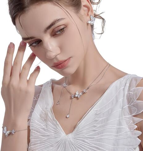 Fashion necklace, exquisite butterfly clavicle chain, temperament fringe butterfly necklace, butterfly pendant in Kuwait